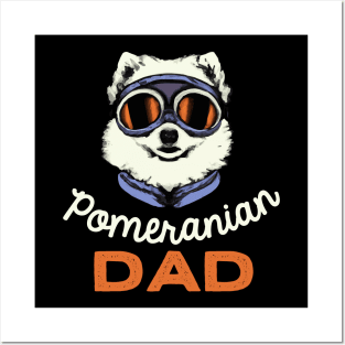 Pomeranian Dad Vintage Dog Owner Retro Dog Father Posters and Art